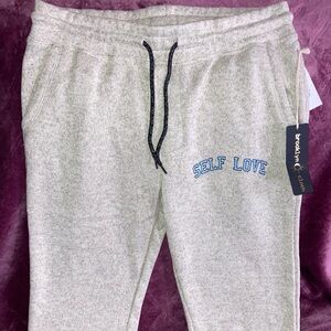 Brooklyn Cloth Gray Sweatpants M Self Love Joggers NWT